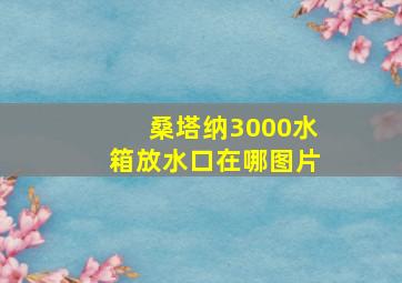 桑塔纳3000水箱放水口在哪图片