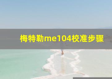 梅特勒me104校准步骤