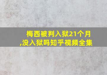 梅西被判入狱21个月,没入狱吗知乎视频全集