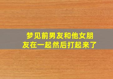 梦见前男友和他女朋友在一起然后打起来了