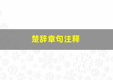 楚辞章句注释