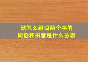 欧怎么组词两个字的词语和拼音是什么意思