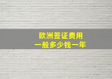 欧洲签证费用一般多少钱一年