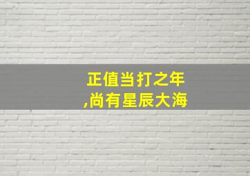 正值当打之年,尚有星辰大海