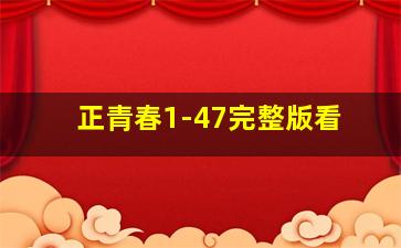 正青春1-47完整版看