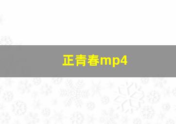 正青春mp4