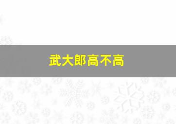 武大郎高不高