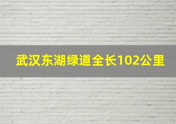 武汉东湖绿道全长102公里