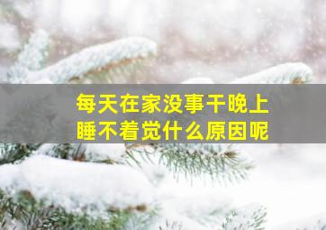 每天在家没事干晚上睡不着觉什么原因呢