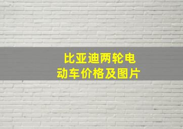 比亚迪两轮电动车价格及图片