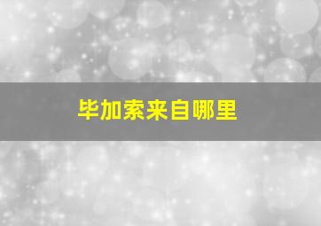 毕加索来自哪里