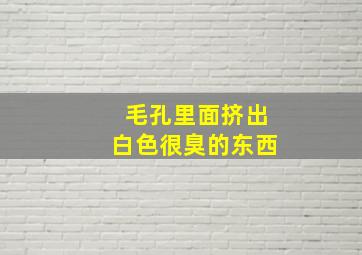 毛孔里面挤出白色很臭的东西