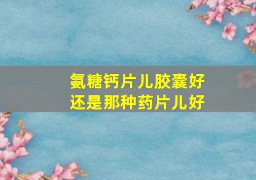 氨糖钙片儿胶囊好还是那种药片儿好