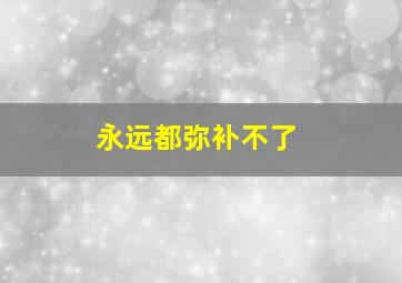 永远都弥补不了