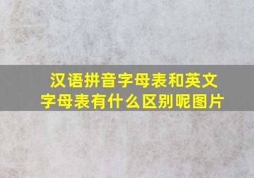 汉语拼音字母表和英文字母表有什么区别呢图片