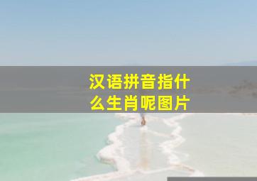 汉语拼音指什么生肖呢图片