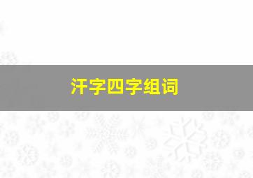 汗字四字组词