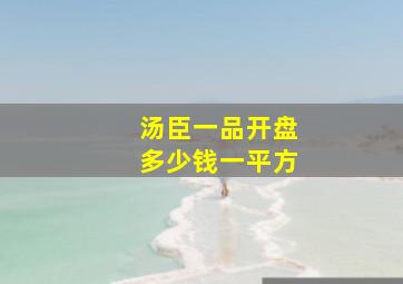 汤臣一品开盘多少钱一平方