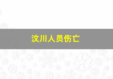 汶川人员伤亡