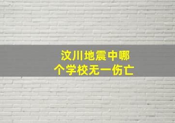 汶川地震中哪个学校无一伤亡