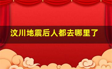 汶川地震后人都去哪里了