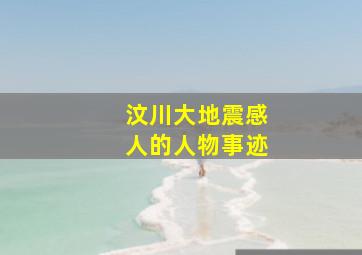 汶川大地震感人的人物事迹