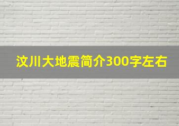 汶川大地震简介300字左右