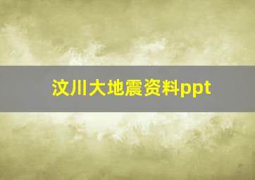 汶川大地震资料ppt