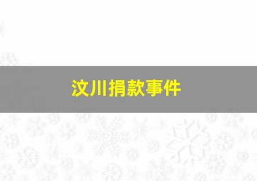 汶川捐款事件