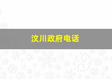 汶川政府电话