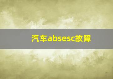 汽车absesc故障