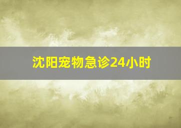 沈阳宠物急诊24小时