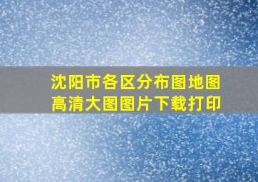 沈阳市各区分布图地图高清大图图片下载打印