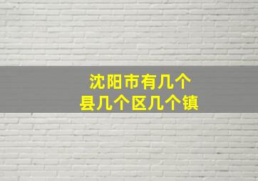 沈阳市有几个县几个区几个镇