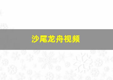 沙尾龙舟视频