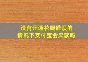 没有开通花呗借呗的情况下支付宝会欠款吗