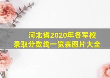 河北省2020年各军校录取分数线一览表图片大全