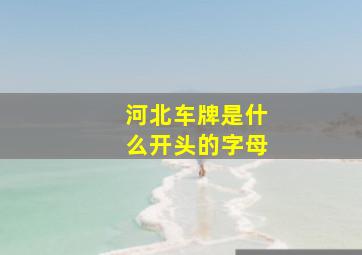 河北车牌是什么开头的字母