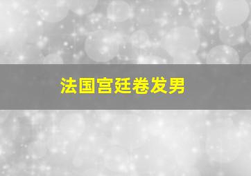 法国宫廷卷发男