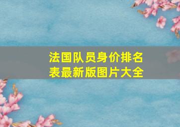 法国队员身价排名表最新版图片大全