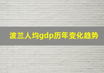 波兰人均gdp历年变化趋势