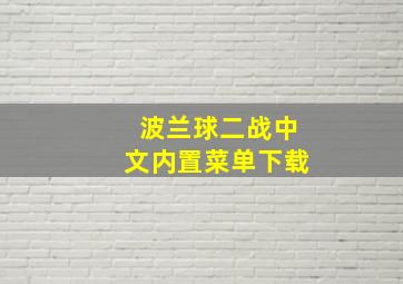 波兰球二战中文内置菜单下载