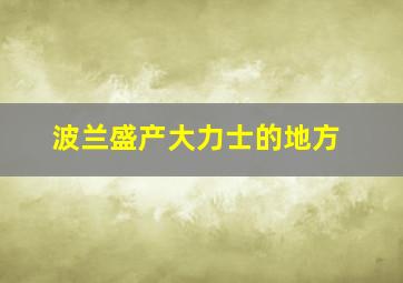 波兰盛产大力士的地方