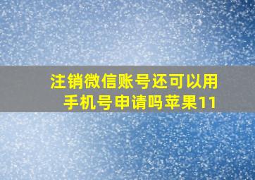 注销微信账号还可以用手机号申请吗苹果11