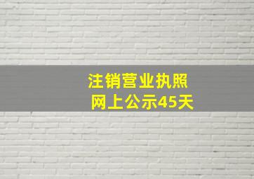 注销营业执照网上公示45天