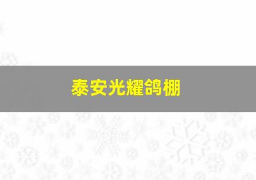 泰安光耀鸽棚