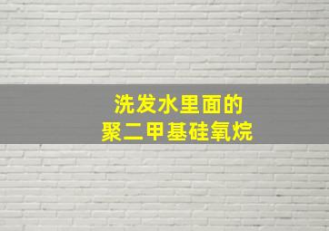 洗发水里面的聚二甲基硅氧烷