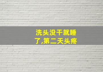 洗头没干就睡了,第二天头疼