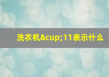 洗衣机∪11表示什么