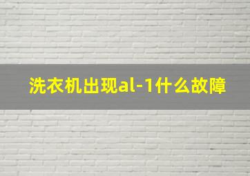 洗衣机出现al-1什么故障